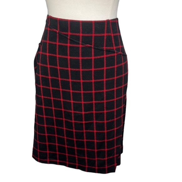 J. Jill Ponte Knit Faux Wrap Skirt - Picture 1 of 6